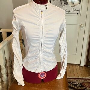 HKR White Structured Bomber Jacket Small 2/18$